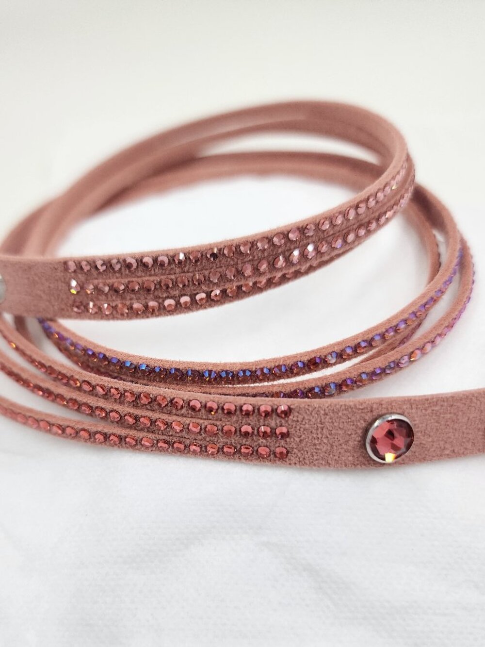 Touchstone Crystal Wrap-Star Bracelet Peachy